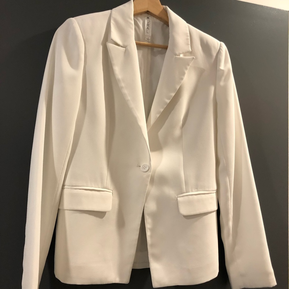 White Mural Blazer